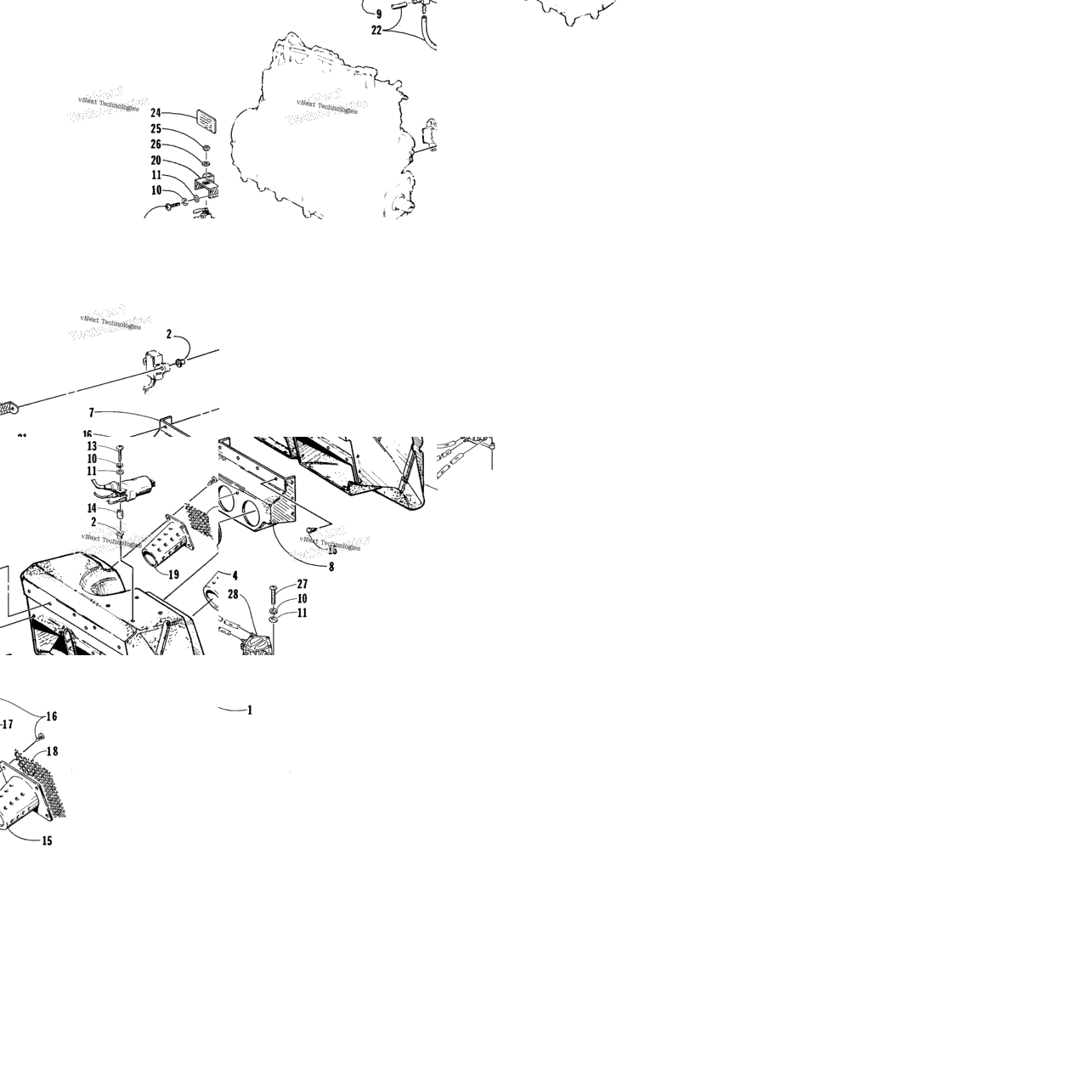 Carburetor, Air Silencer, Fuel Pump Assembly