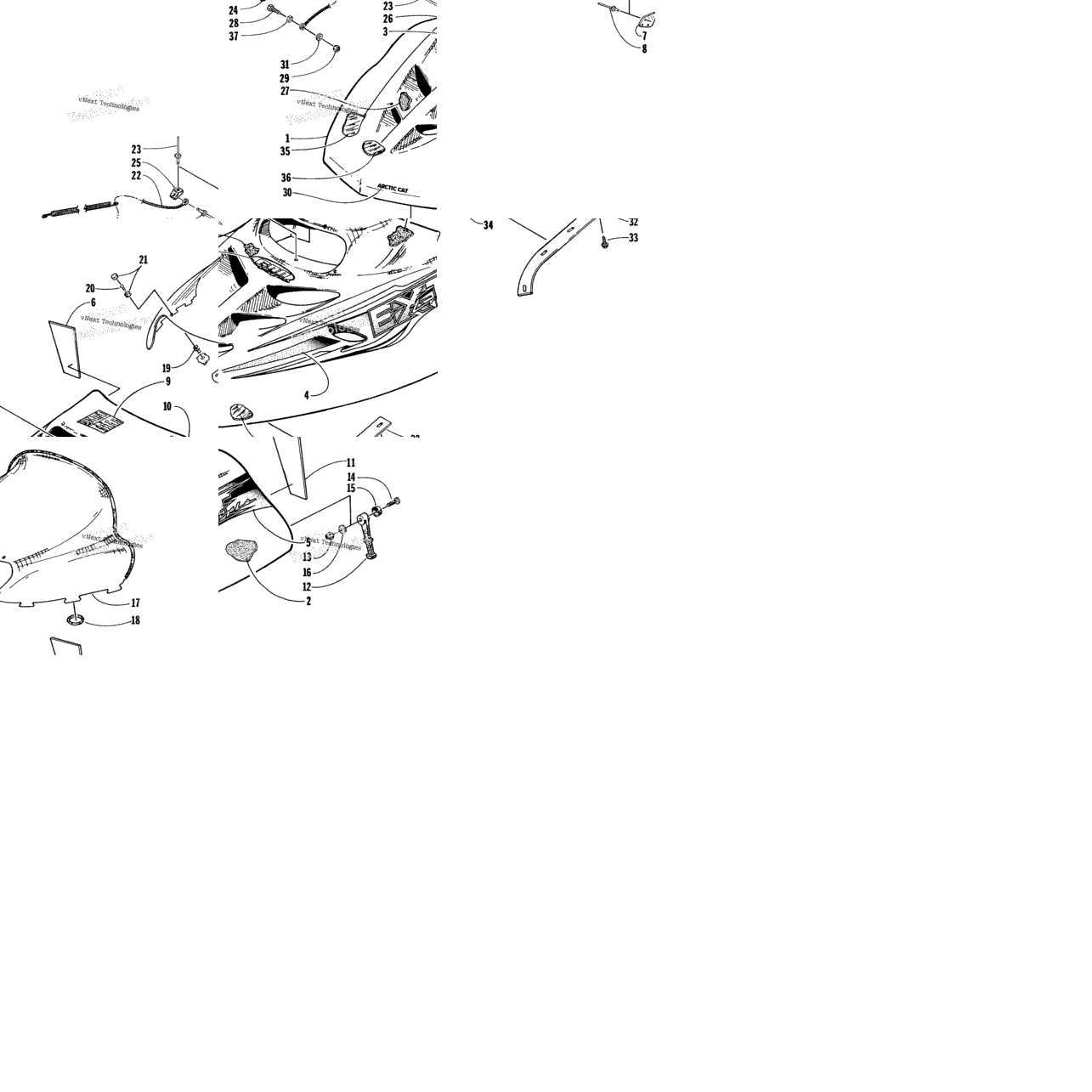 Hood And Windshield Assembly