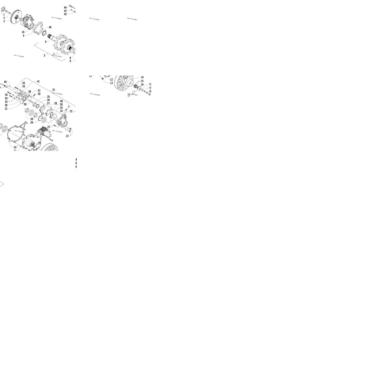 Drive Train Shaft And Brake Assemblies