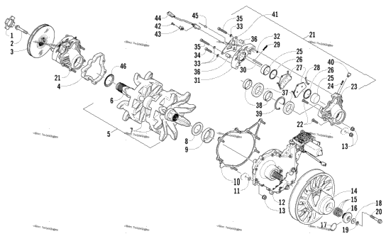 Drive Train Shaft And Brake Assemblies