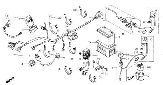 Wire Harness + Battery