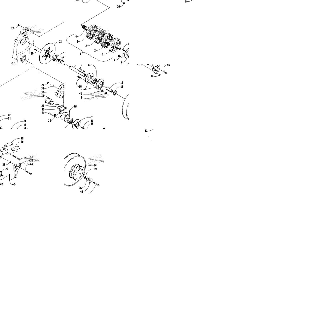 Drive Train Shafts And Brake Assemblies