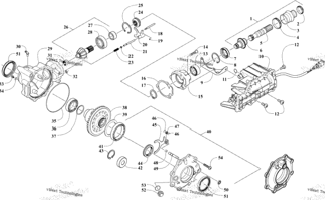 Front Drive Gearcase Assembly