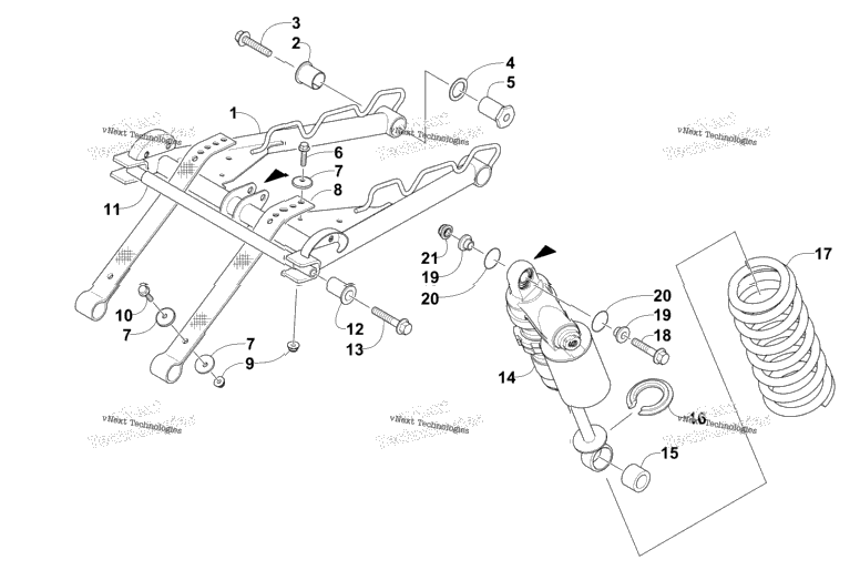 Rear Suspension Front Arm Assembly