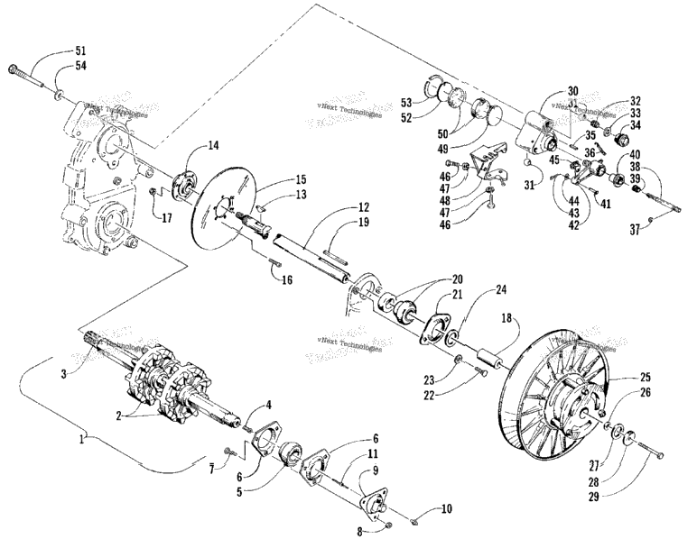 Drive Train Shafts And Brake Assemblies