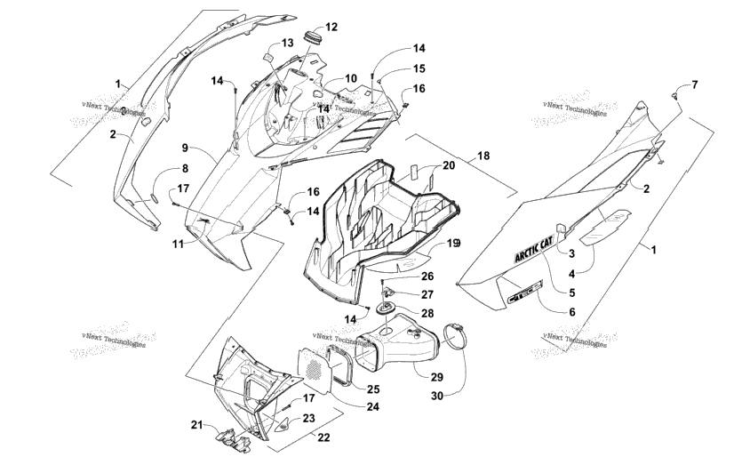 Hood And Air Intake Assembly