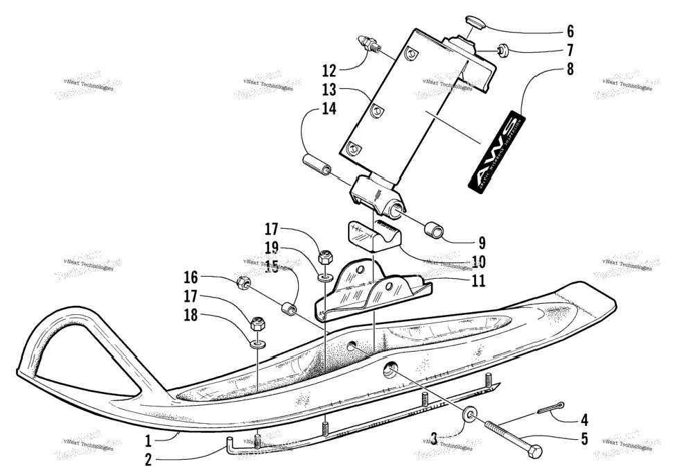 Ski And Spindle Assembly