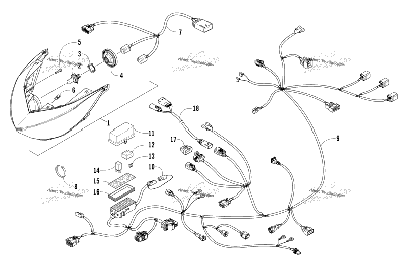 Headlight And Wiring Assemblies