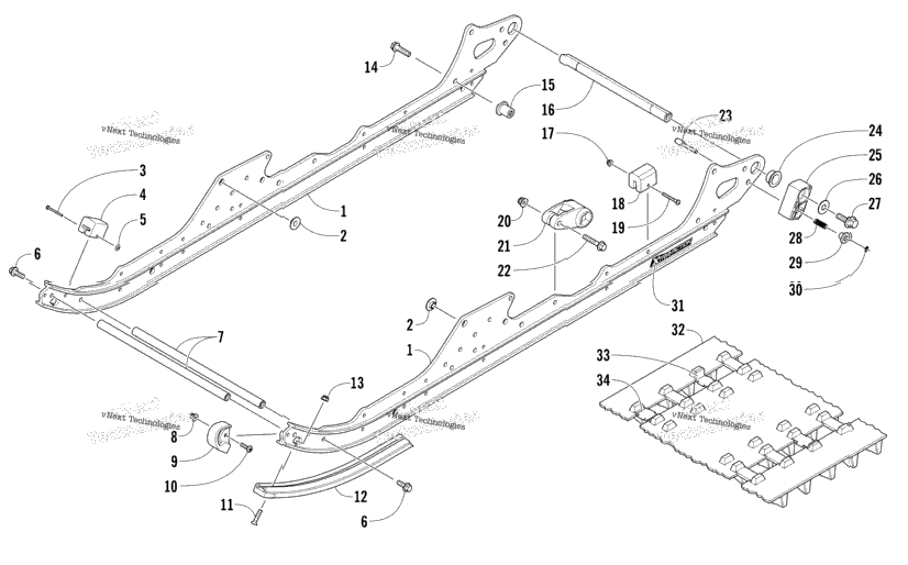 Slide Rail And Track Assembly