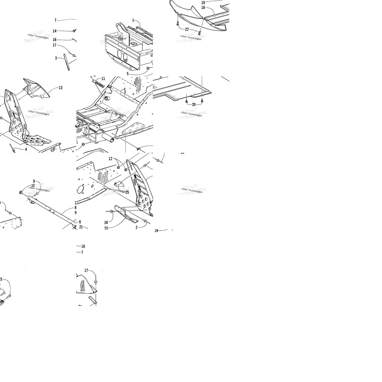 Front Frame And Footrest Assembly