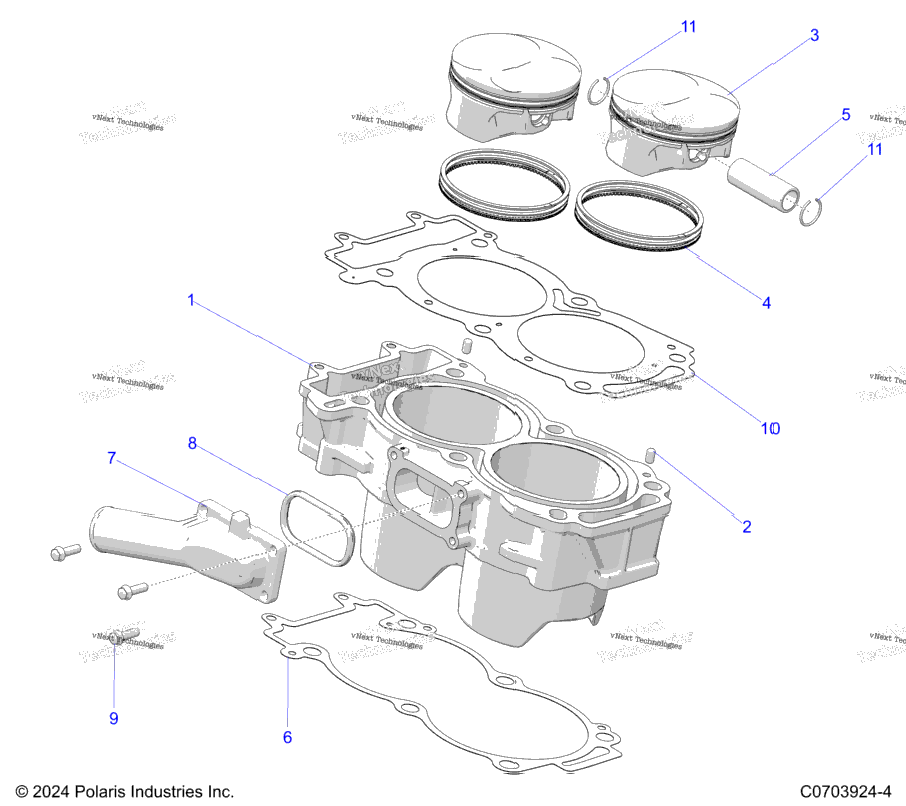 Engine, Cylinder And Piston