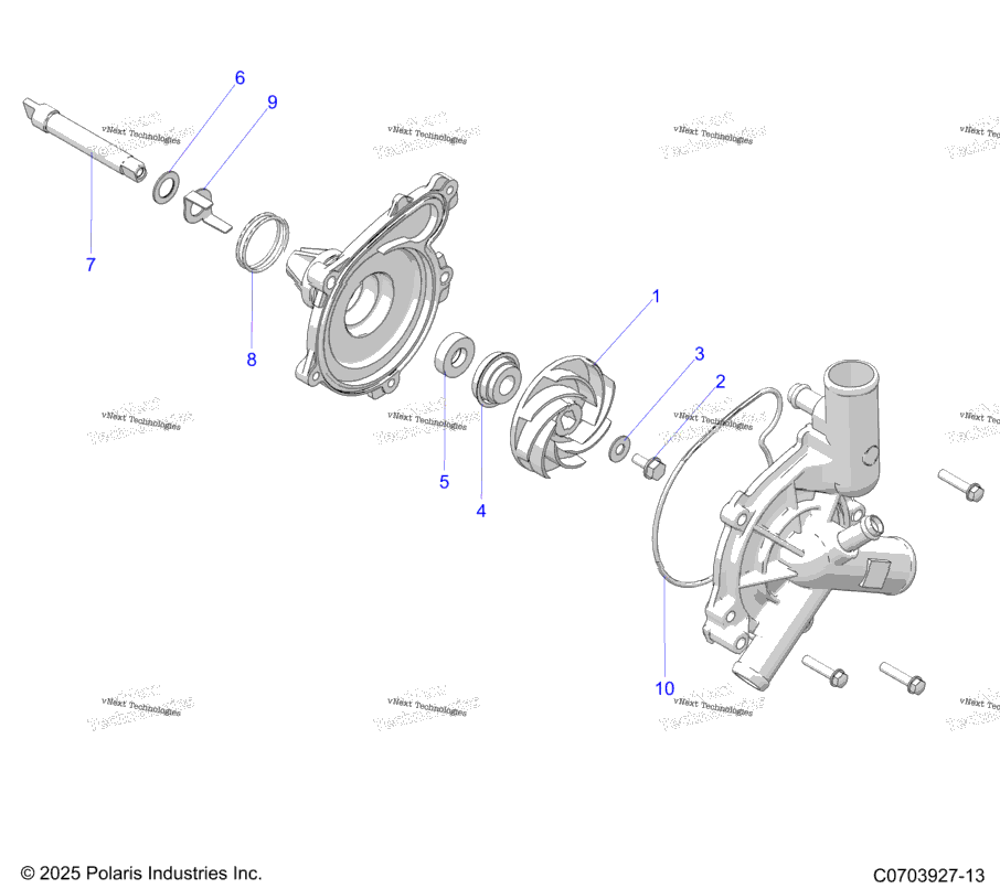Engine, Waterpump Assembly