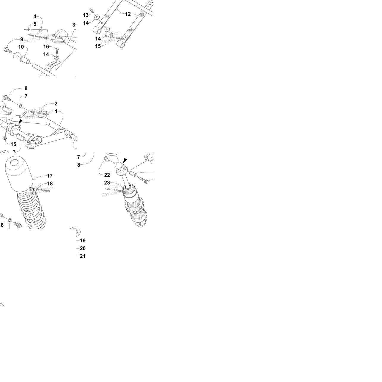 Rear Suspension Front Arm Assembly