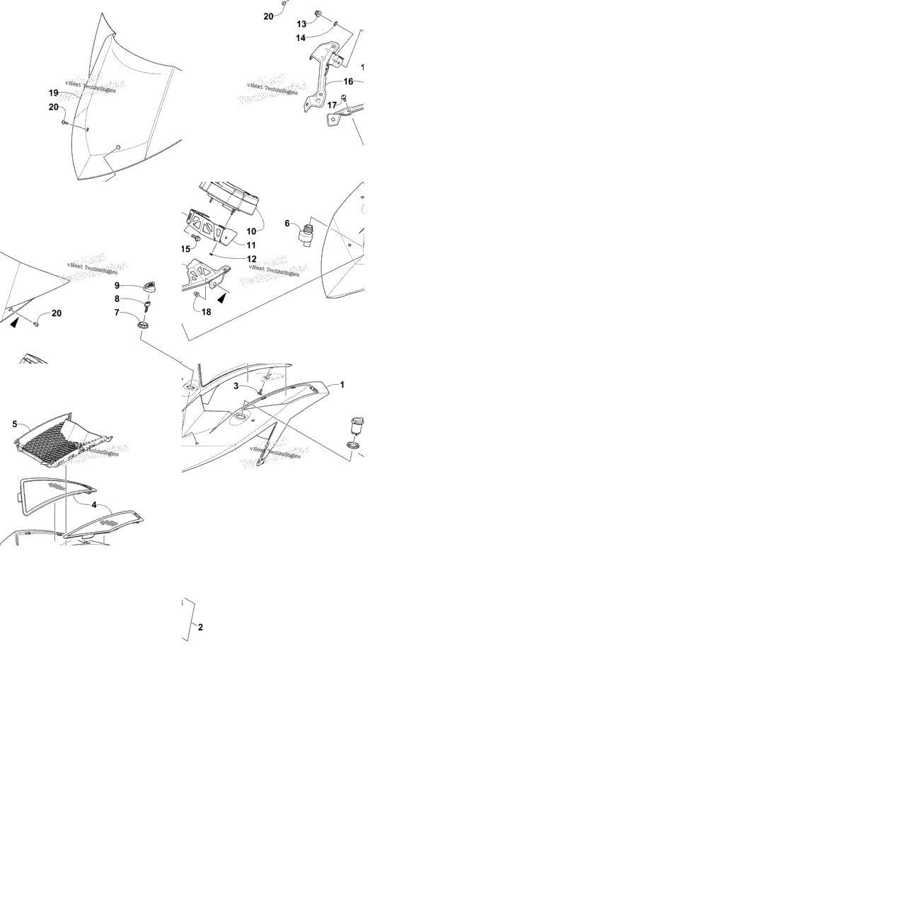 Windshield And Instruments Assemblies