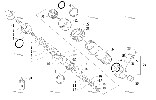 Rear Suspension Front Arm Shock Absorber