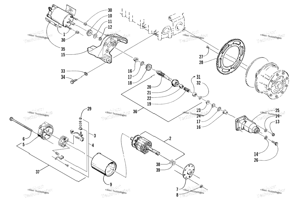 Electric Start - Starter Motor Assy (Optional)