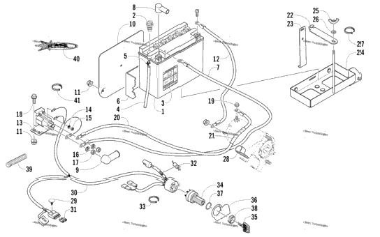 Battery, Solenoid, And Cables