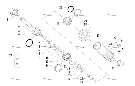 Rear Suspension Front Arm Shock Absorber