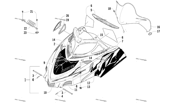 Hood And Windshield Assembly