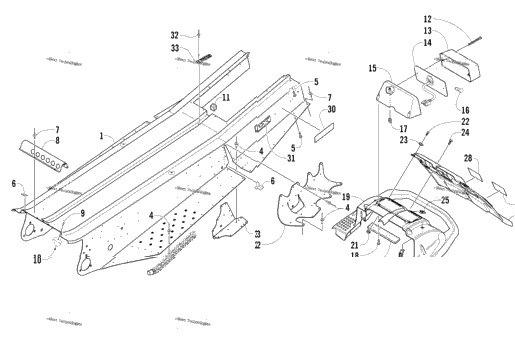 Tunnel, Rear Bumper, And Taillight Assembly