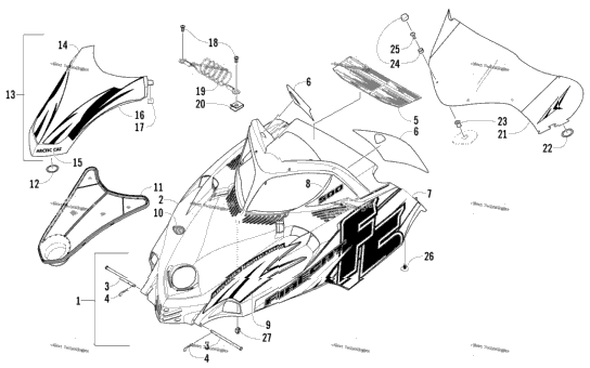 Hood And Windshield Assembly