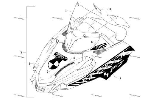 Hood And Windshield Assembly