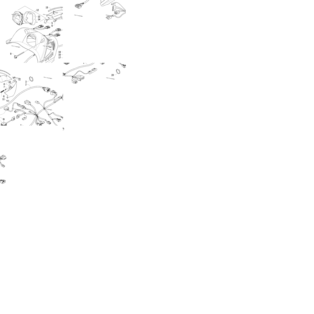 Headlight, Instruments, And Wiring Assemblies