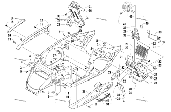 Front Frame And Footrest Assembly