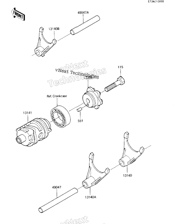 Gear Change Drum & Forks
