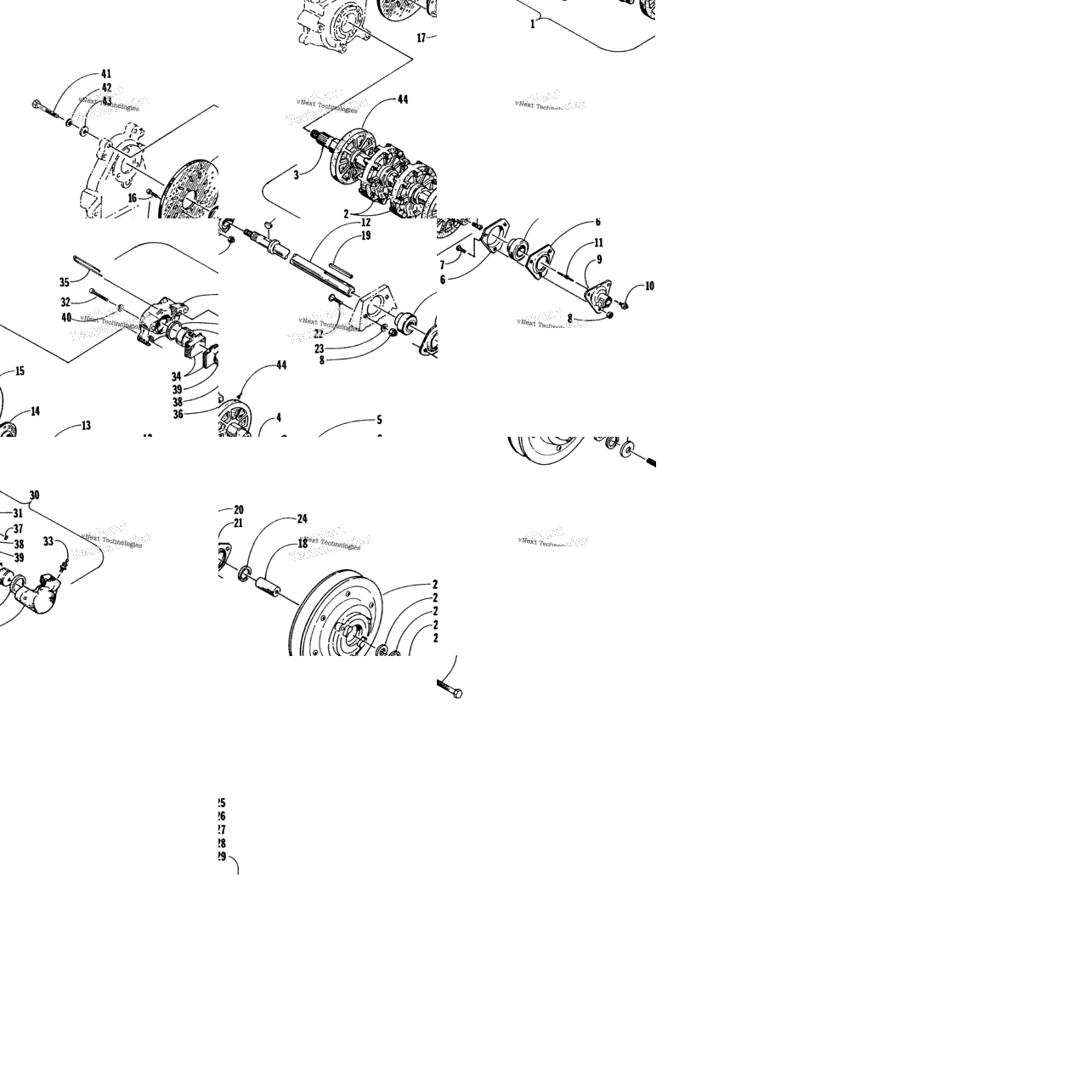 Drive Train Shafts And Brake Assemblies