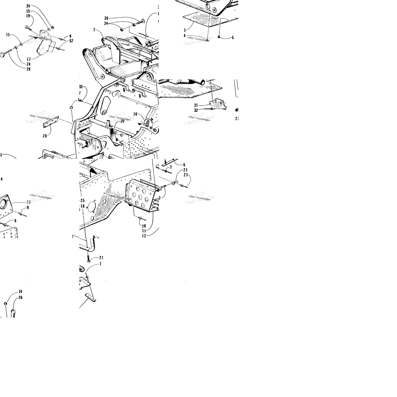 Front Frame And Footrest Assembly