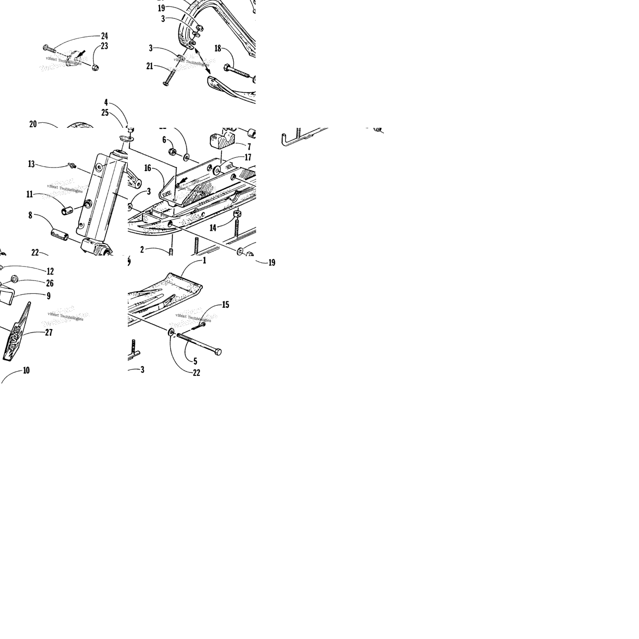 Ski And Spindle Assembly
