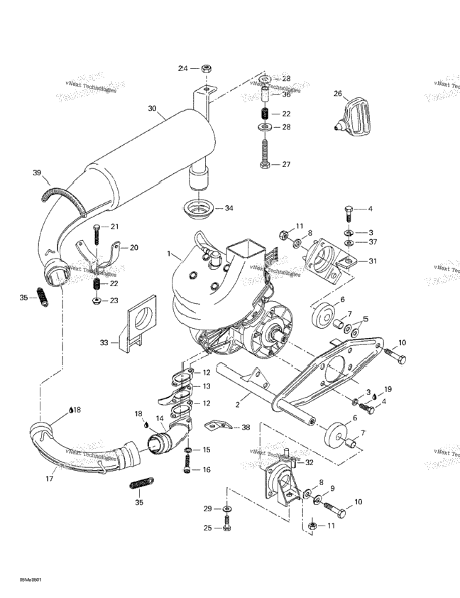 Engine Support And Muffler