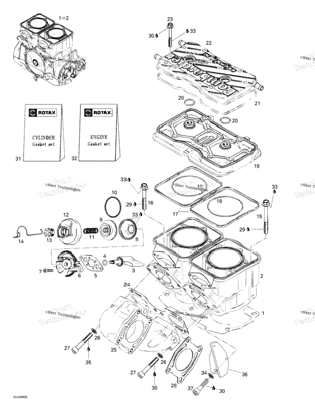 Cylinder, Exhaust Manifold