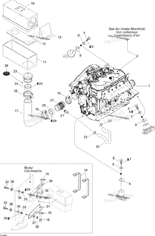 Engine Support And Air Intake