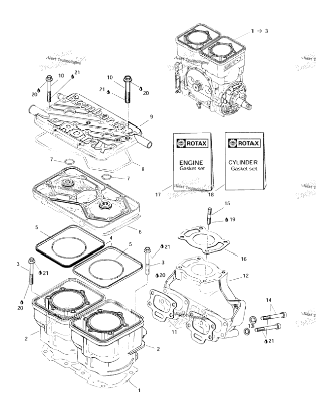 Cylinder, Exhaust Manifold