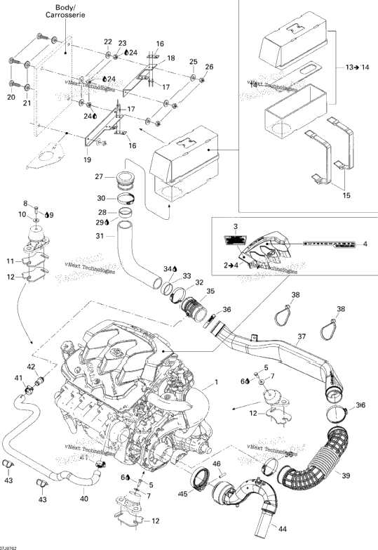 Engine And Air Intake Silencer