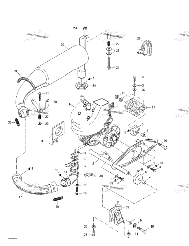 Engine Support And Muffler