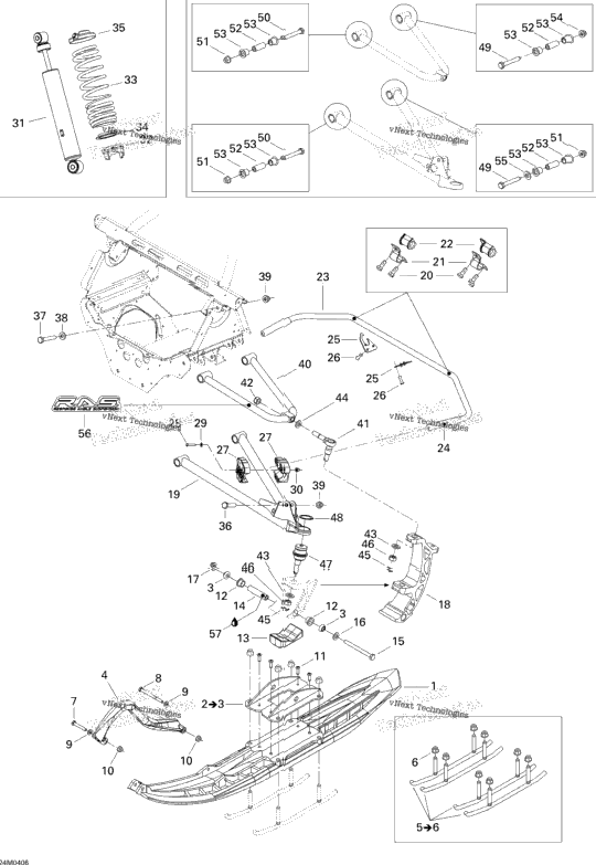 Front Suspension And Ski