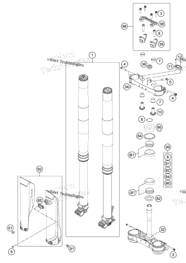 Front Fork, Triple Clamp