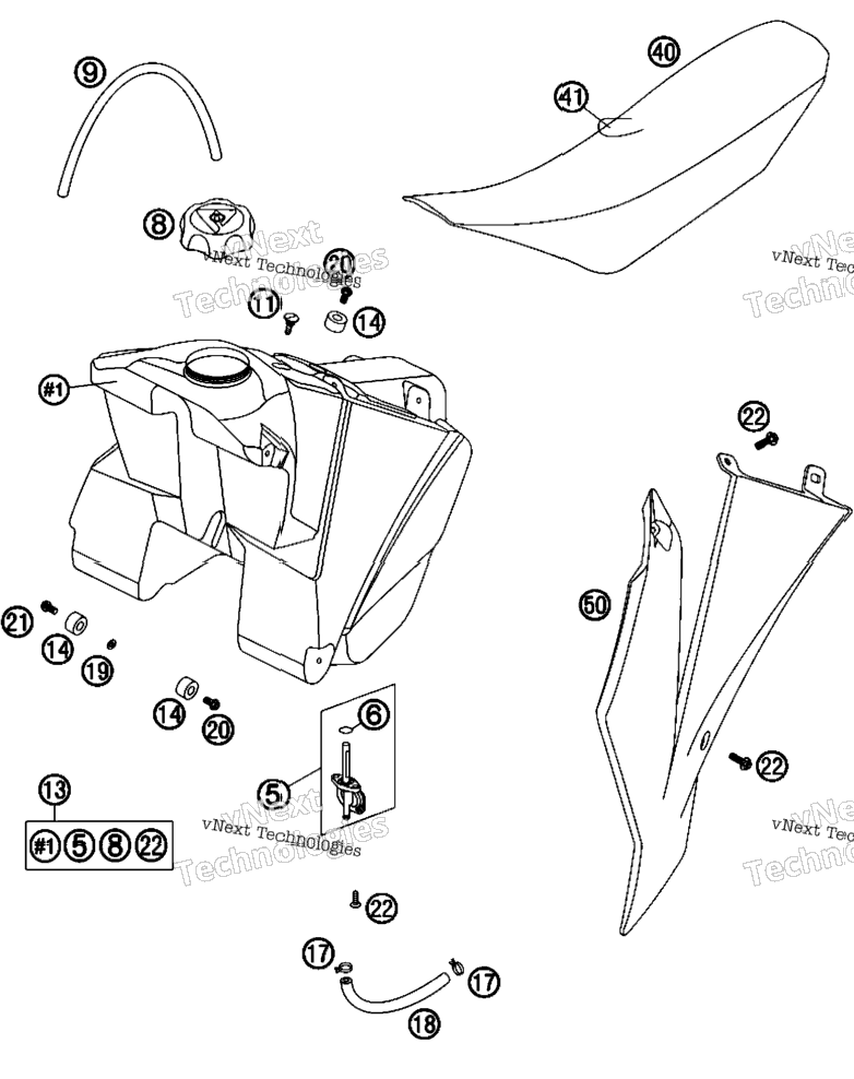 Tank, Seat, Cover