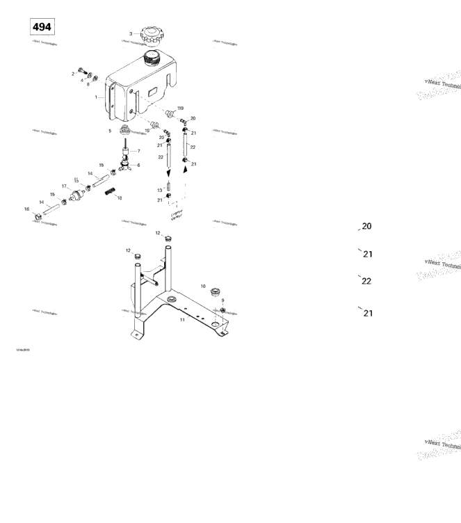 Oil Tank And Support (494)