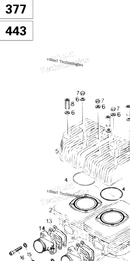Cylinder And Exhaust Manifold 377