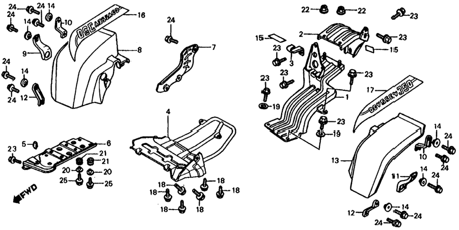 REAR FENDER / SKID PLATE