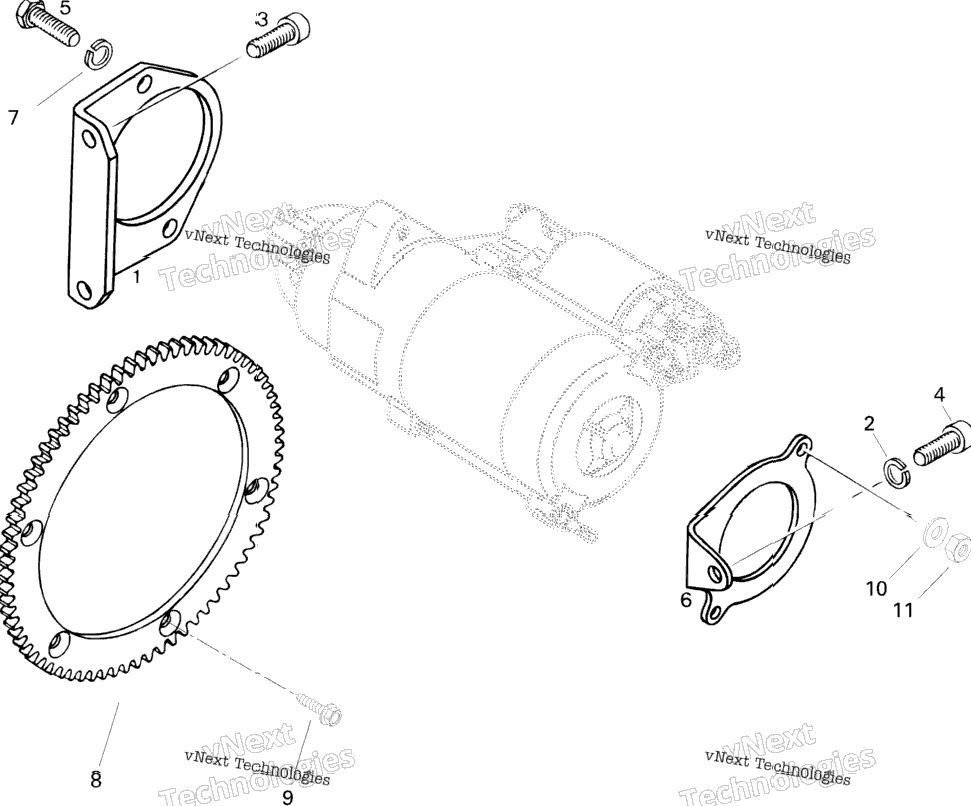 Electric Starter Bracket E, E Lt, Le