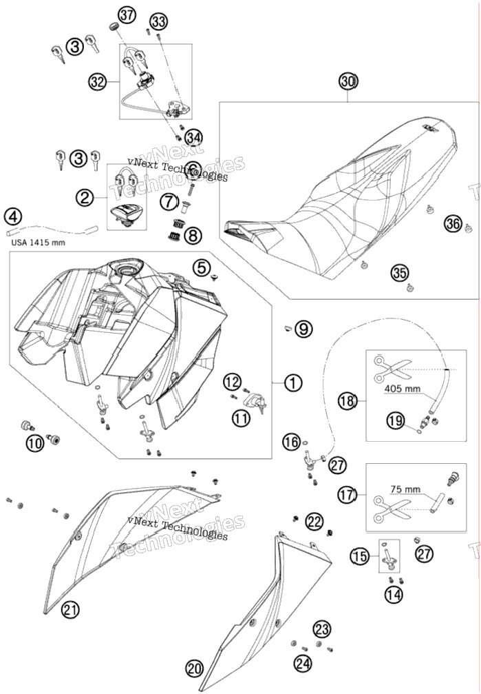 Tank, Seat, Cover
