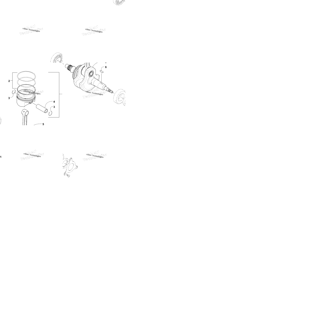 Crankshaft And Piston Assembly