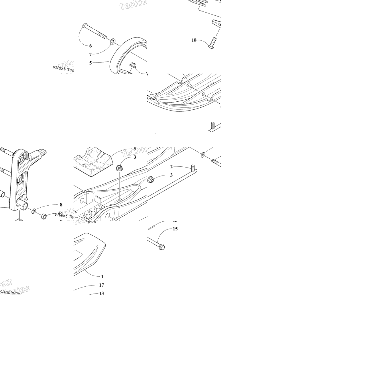 Ski And Spindle Assembly