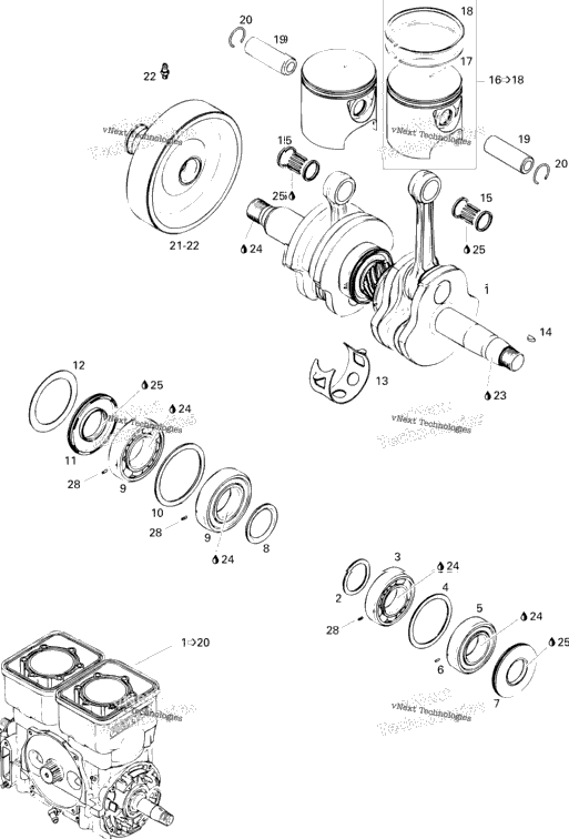 Crankshaft And Pistons