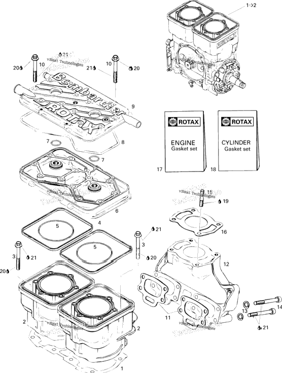 Cylinder And Exhaust Manifold